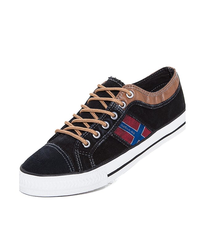 Deels leren Sneaker UTAH Heren schwarz